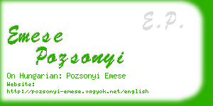 emese pozsonyi business card